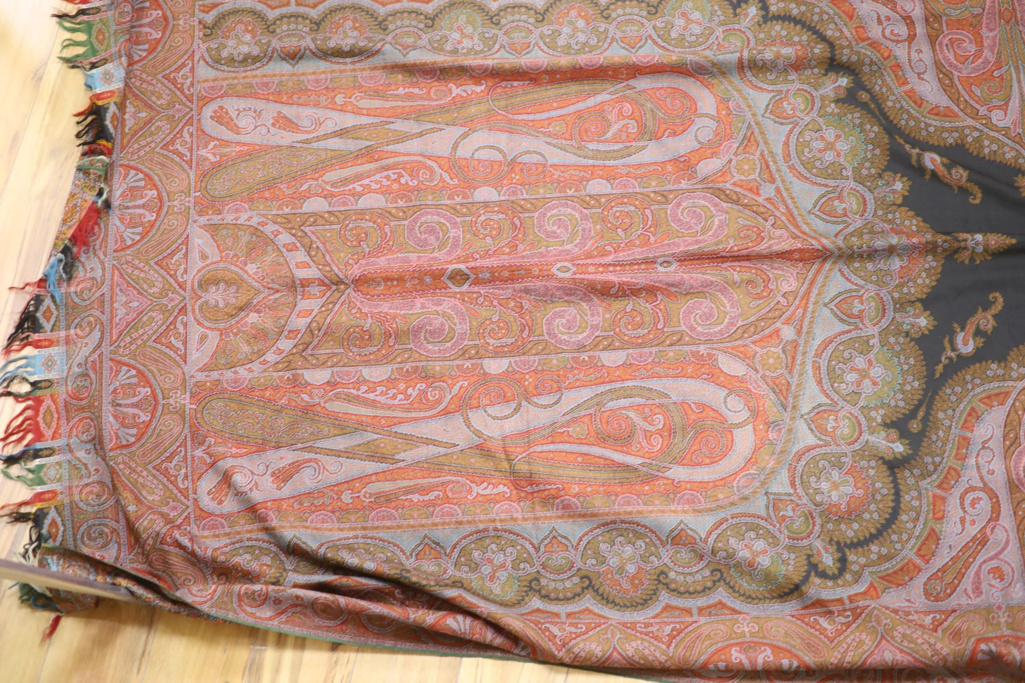 A 19th century Paisley wool shawl, 334 x 160cm